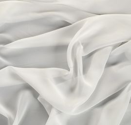 Šifon jednobarevný hladký slonová kost