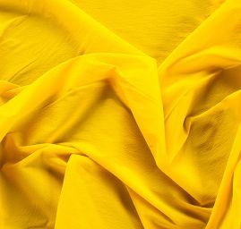 Žoržet jednobarevný pružný žlutý