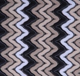 Efektní úplet bílá/béž/tm.hnědá