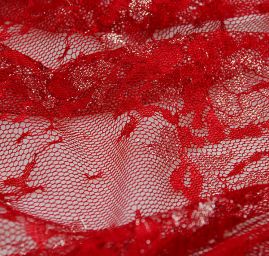 Pružná tylová krajka vínová/stříbro