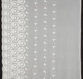 Krajka bordurová  výšivka na tylu slonová kost