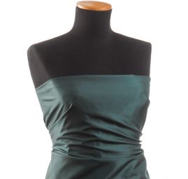 Taft hladký tmavě zelený 