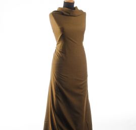 Viskozová látka směs khaki hnědá