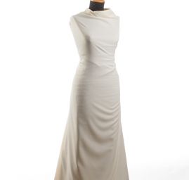 Kostýmová letní látka směs smetanová