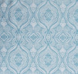 Žakárová látka vzor ornament sv.tyrkysová šedá
