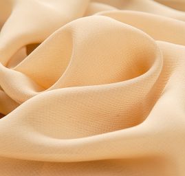 Žoržet jednobarevný hladký žlutohnědý