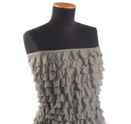 Pletenina s volánky zelená