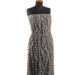 Pletenina s volánky zelená