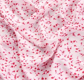Viskozová šatová látka poupata červenorůžová