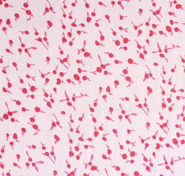 Viskozová šatová látka poupata červenorůžová