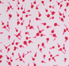 Viskozová šatová látka poupata červenorůžová