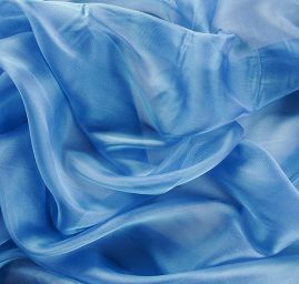 Organza jednobrevná v modré barvě