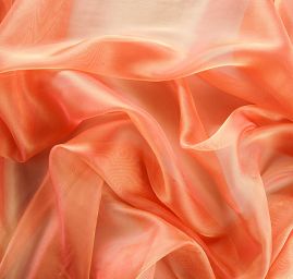 Organza jednobarevná šanžán zlato-růžová