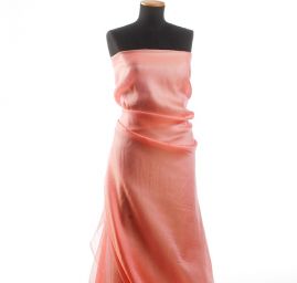 Organza jednobarevná růžovo-zlatá