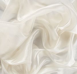 Organza perleť v barvě slonová kost