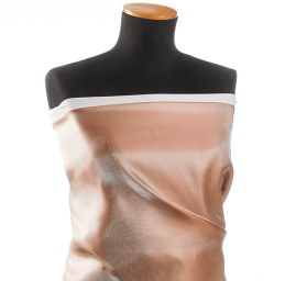 Organza perleť šanžán v barvě béžovo-stříbrné