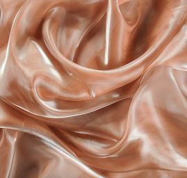 Organza perleť šanžán v barvě béžovo-stříbrné