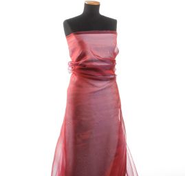 Organza šanžán červenomodrá