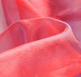 Organza šanžán červenomodrá