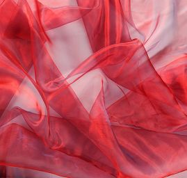 Organza šanžán červenomodrá