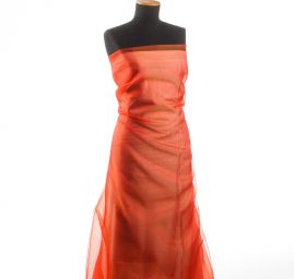 Organza šanžán červenožlutá