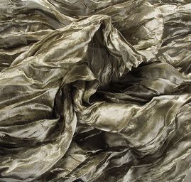 Organza plise zelenošedá