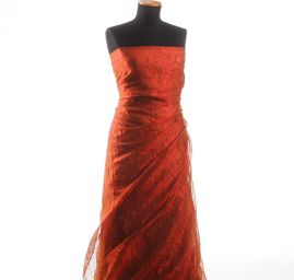 Organza kreš červenooranžová