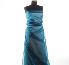 Organza s olůvkem v barvě modré