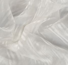 Organza žakár proužky slonová kost