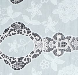Krajka madeira květinová bordura s krajkou mint