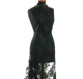 Efektní krajka výšivka na tylu květinový motiv 