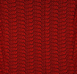 Efektní hrubá krajka motiv květ/ornament červená