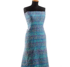 Ručně tkaná látka modrofialový melír