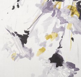 Satén hedvábný tisk malba květy