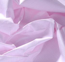 Bavlněná látka tisk nerovný proužek růžový