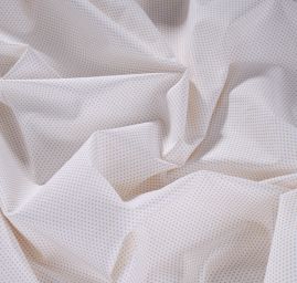 Bavlněná látka tisk puntíky béžové