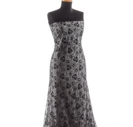 Krajka hrubá imitace háčkované krajky černá