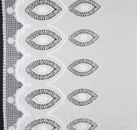 Bavlněné plátno s výšivkou rišelie bílá