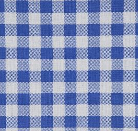 Bavlněná látka vzork kostek kanafas modrobílá