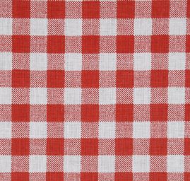 Bavlněná látka vzork kostek kanafas červenobílá