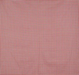 Bavlněná látka vzork kostek kanafas červenobílá