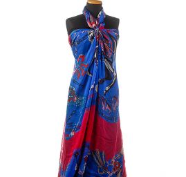 Hedvábný šifon jezdec na koni