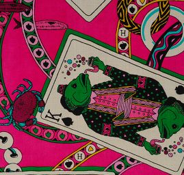 Hedvábný šifon zvířecí karty