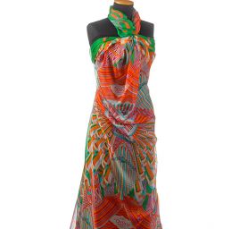 Hedvábný šifon hodiny/klávesy