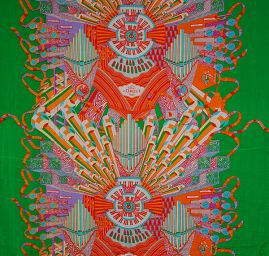 Hedvábný šifon hodiny/klávesy