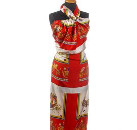 Saten tisk povoz/kočár/spřežení