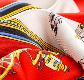 Saten tisk povoz/kočár/spřežení