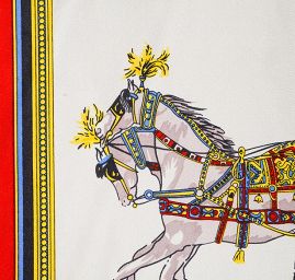 Saten tisk povoz/kočár/spřežení