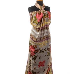 Hedvábný šifon/satén růže