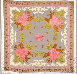 Hedvábný šifon/satén růže